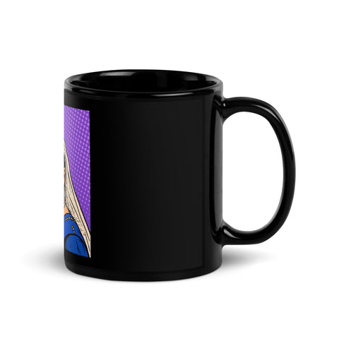 Queen Victoria Ceramic Mug Black Glossy