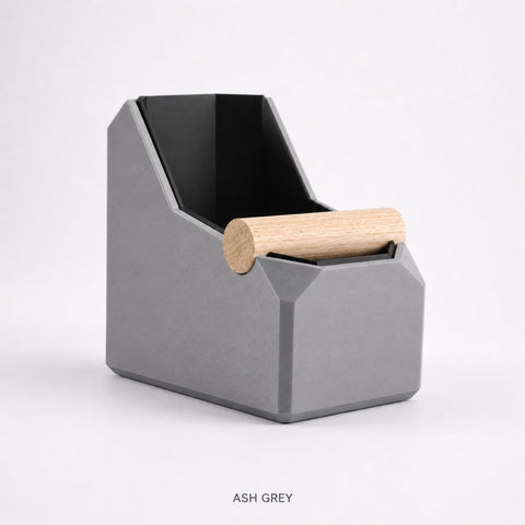 Rectangular Coffee Knock Box with Real Oak Knock Bar