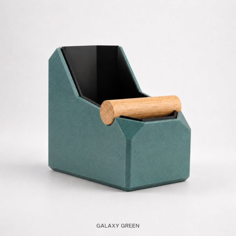 Rectangular Coffee Knock Box with Real Oak Knock Bar