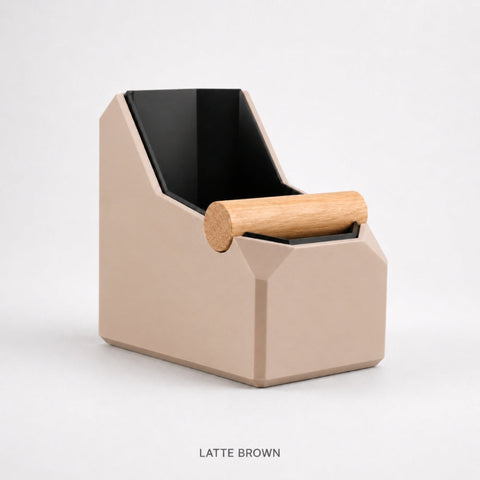 Rectangular Coffee Knock Box with Real Oak Knock Bar