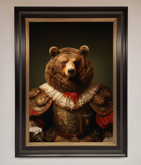 Rennaissance Bear Framed Poster