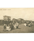 Rimini, Italy - Spiaggia e Capanni Postcard Early 20th Century