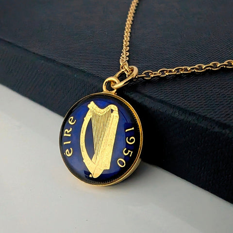 Irish Threepenny - Enamelled Coin Necklace