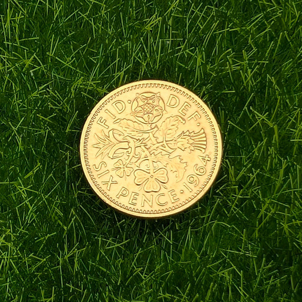Sixpence (1953-1967) - Gold Plated Coin Golf Ball Marker