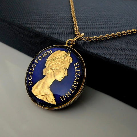 Five Pence (1968-1989) - Enamelled Coin Necklace