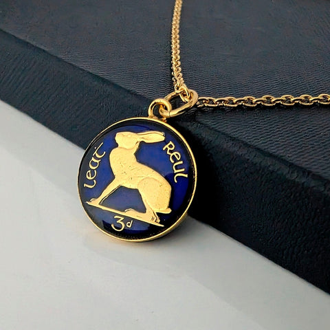 Irish Threepenny - Enamelled Coin Necklace