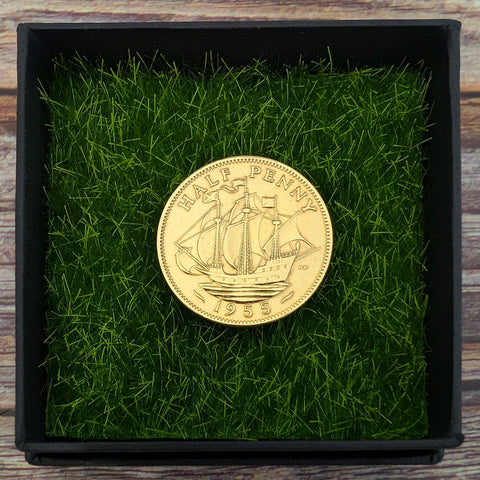 Halfpenny (1937-1967) - Gold Plated Coin Golf Ball Marker