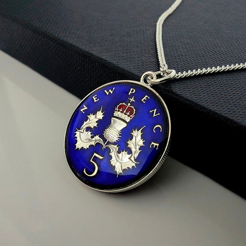Five Pence (1968-1989) - Enamelled Coin Necklace