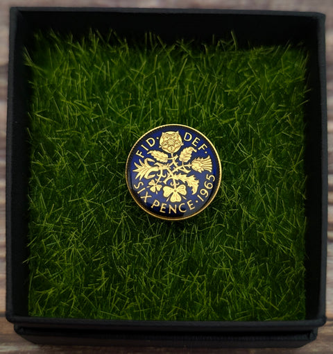 Sixpence (1953-1967) - Enamelled Coin Golf Ball Marker