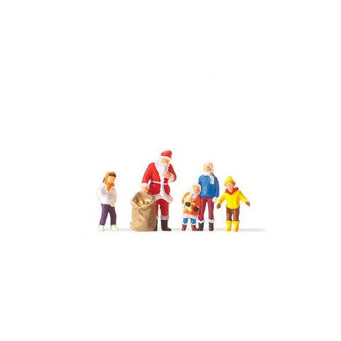 Father Christmas with Children Terrarium Figure 29098