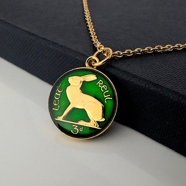 Irish Threepenny - Enamelled Coin Necklace