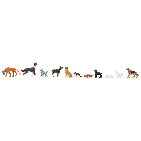 Cats (4) & Dogs (6) Terrarium Figurines - Terrarium Figures - 151902
