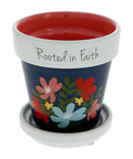 Rooted in Faith Pot with Tray