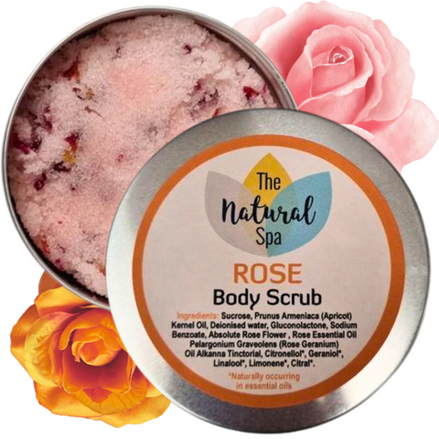 Rose Sugar Scrub | Natural Exfoliating Body Scrub for Smooth, Glowing Skin | Vegan, Plastic-Free Skincare | 2 Size Options