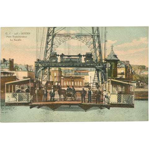 Rouen, France – Transporter Bridge – Postcard Early 20th Century