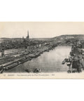 Rouen – General View from Pont Transbordeur France Vintage Postcard