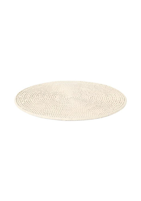 Round & Round Rattan Placemat Sand Colour - Set of 4