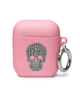 Cat Skull TPU case for AirPods 1st and 2nd generation in Pink, front with skull made from tiny cat faces – view 1