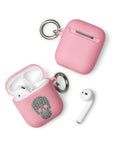 Cat Skull TPU case for AirPods 1st and 2nd generation in Pink, front with skull made from tiny cat faces – view 5