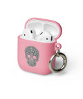 Cat Skull TPU case for AirPods 1st and 2nd generation in Pink, front with skull made from tiny cat faces – view 7