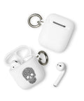 Cat Skull TPU case for AirPods 1st and 2nd generation in White, front with skull made from tiny cat faces – view 6