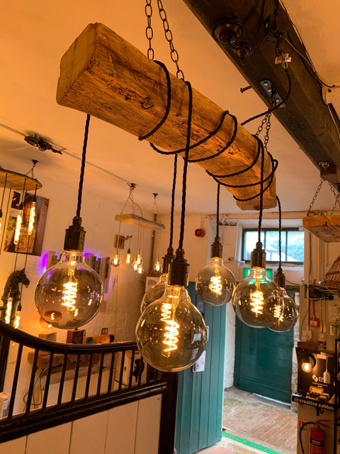 Rustic Ancient Oak Wrap Around Chandelier