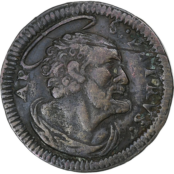 1730–1740 Quattrino Papal States Coin Clement XII Bronze Rome