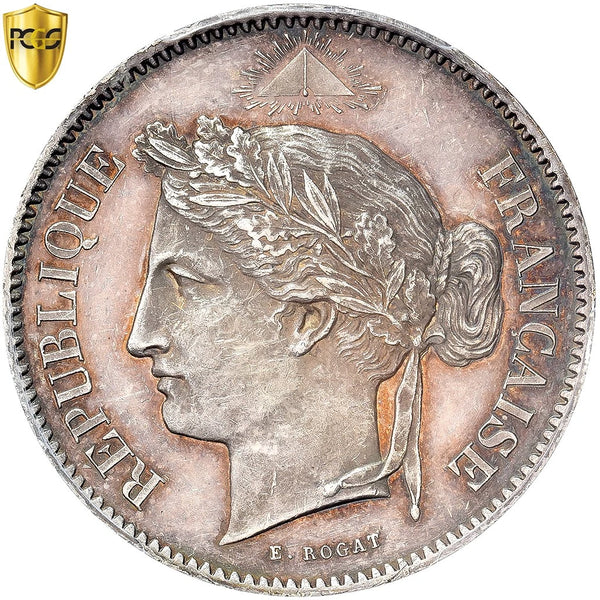 1848 5 Francs France Pattern Coin Concours de Rogat Silver PCGS SP61