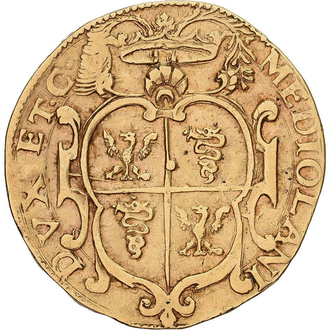 1598–1621 2 Doppie Duchy of Milan Coin Philip III Gold Milan V