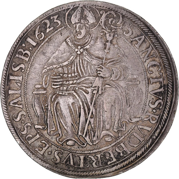 1623 Thaler Bishopric of Salzburg Coin Paris von Lodron Silver Salzburg