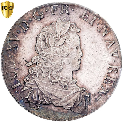 1723 Écu France Coin Louis XV Silver Lille Mint PCGS AU55 Gad