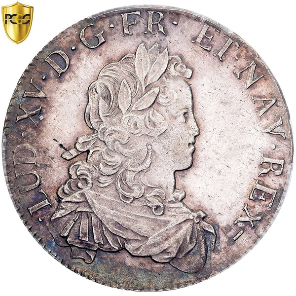 1723 Écu France Coin Louis XV Silver Lille Mint PCGS AU55 Gad