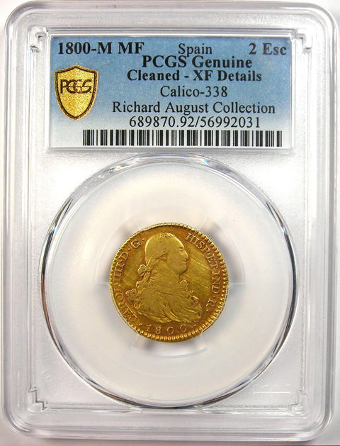 1800 2 Escudos Spain Charles IV Gold
