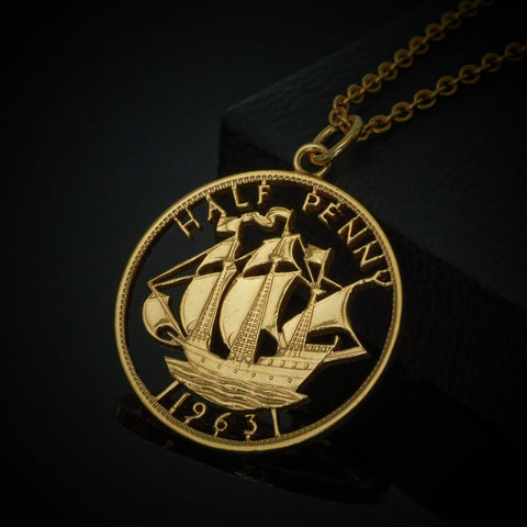 Halfpenny (1937-1967) - Cut Out Coin Necklace