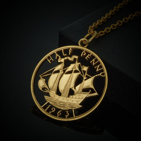 Halfpenny (1937-1967) - Cut Out Coin Necklace