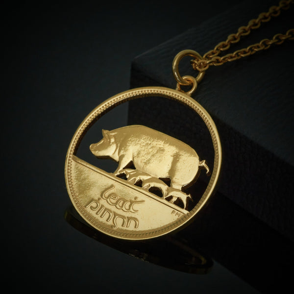 Irish Halfpenny - Cut Out Coin Necklace
