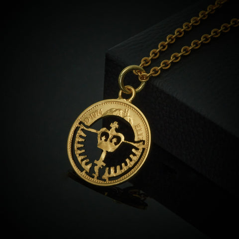 Halfpenny (1971-1982) - Cut Out Coin Necklace