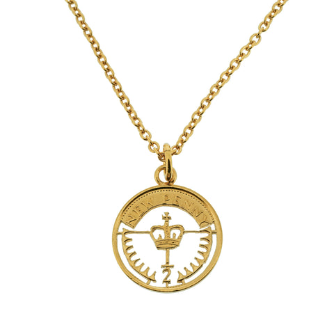 Halfpenny (1971-1982) - Cut Out Coin Necklace