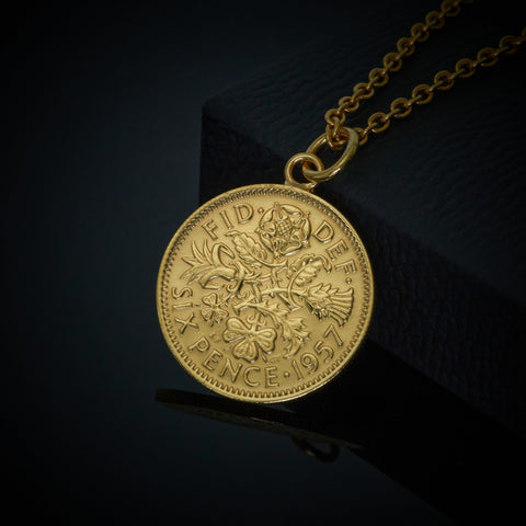 Sixpence (1953-1967) - Plated Coin Necklace