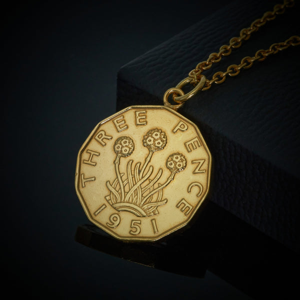 George VI Threepence (1937-1952) - Plated Coin Necklace