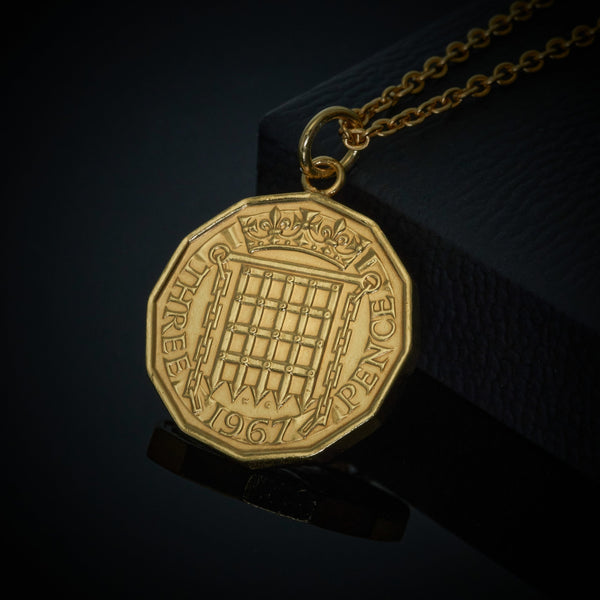 Threepence (1953-1967) - Plated Coin Necklace