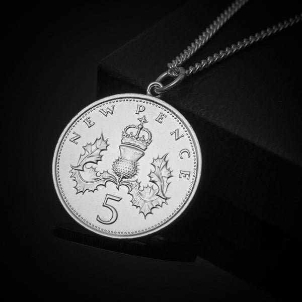 Five Pence (1968-1989) - Plated Coin Necklace