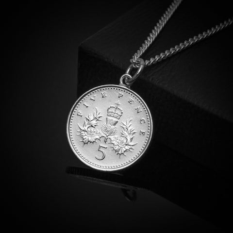 Five Pence (1990-2007) - Plated Coin Necklace