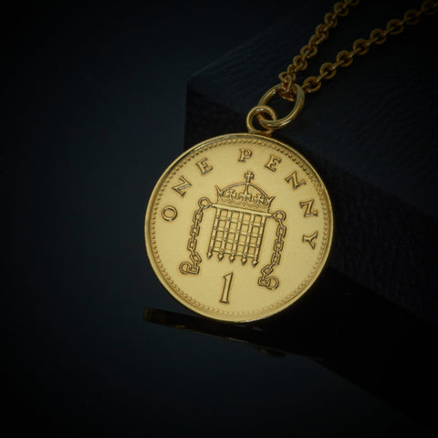 One Penny (1971-2008) - Plated Coin Necklace