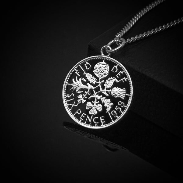Sixpence (1953-1967) - Cut Out Coin Necklace