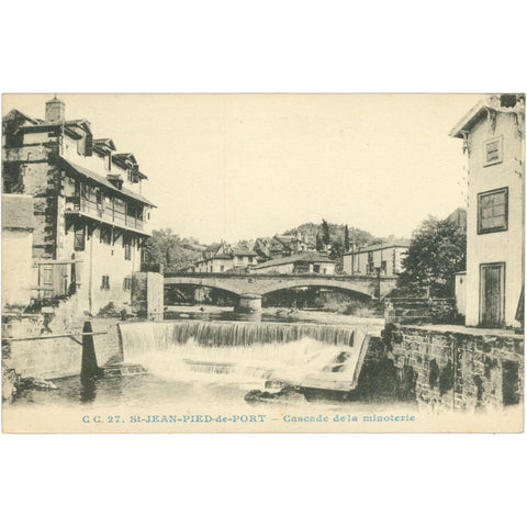 Saint - Jean - Pied - de - Port, France – Cascade de la Minoterie – Postcard