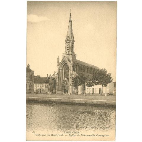 Saint - Omer, France – Église de l'Immaculée Conception – Postcard