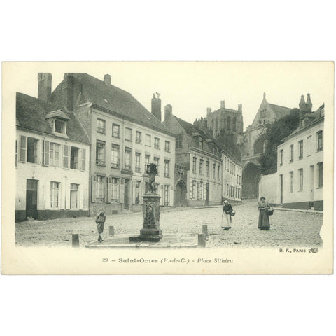 Saint - Omer, France – Place Sithieu – Postcard Early 20th Century