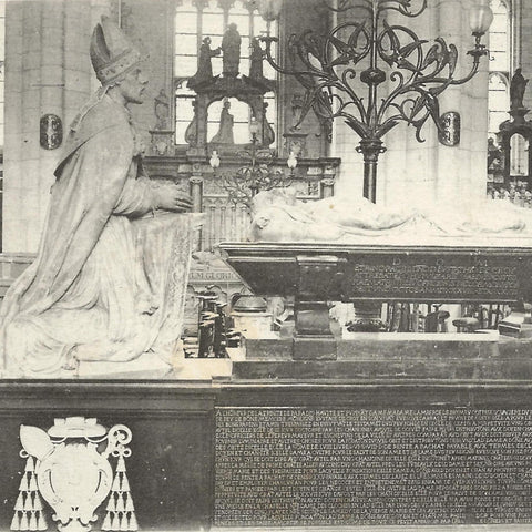 Saint - Omer - Tomb of Monseigneur de Croy, France Postcard Vintage