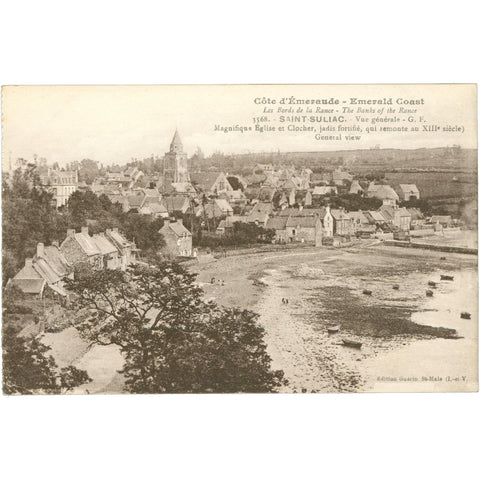 Saint - Suliac, France – View of Saint - Suliac on the Banks of the Rance Postcard